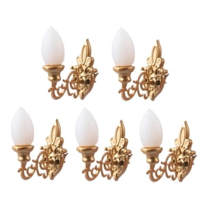 Bothyi - 5 X Lámparas De Pared En Miniatura, Juguetes Para Decoración De Casa De Muñecas Diy, Niños Dorados