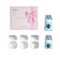 Set 2 Mamaderas Con Protectores 3 Chupetes Caja Regalo By Lubabycas