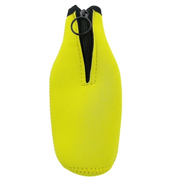 Bolsa de enfriamiento con cremallera simple, funda protectora para botella de cerveza de 330 ml, material de buceo