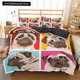 thumbnail image 1 of Cute Animal Bedding Set Cartoon Pug Dog Duvet Cover Sets Kids Comforter Cover Twin Size Polyester Quilt Cover Bed Sheets, 1 of 5