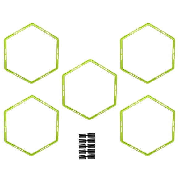 Nishiyuenyi 5 Anillos De Agilidad Hexagonales Multiuso Verde Rugby