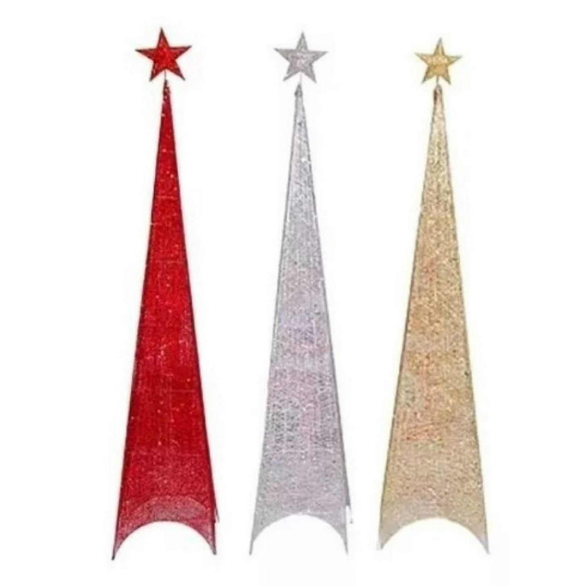 Aladdins Shop - Arbol De Navidad Con Luz Led Piramide Rojo 180cm