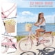 thumbnail image 2 of Bicicleta de viajero de 22 pulgadas con cesta delantera para niñas, marco de acero al carbono alto, bicicleta de la ciudad cómoda para montar al aire libre, 2 of 4