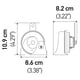 thumbnail image 2 of Kit de bocina Hella 011225921 negro 12 V BX para Ford 12 V, 2 of 3