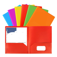 Xusx111 - Carpetas De Plástico Con Bolsillos Y Puntas, Paquete De 24, Tamaño De Letra, Carpetas De Plástico Flexible Con Puntas 6Colors