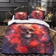 thumbnail image 3 of Juego de funda nórdica con calaveras, juego de ropa de cama gótico 3D con fundas de almohada, microfibra suave para adultos, adolescentes y niños, 3 piezas, cama doble, 3 of 3
