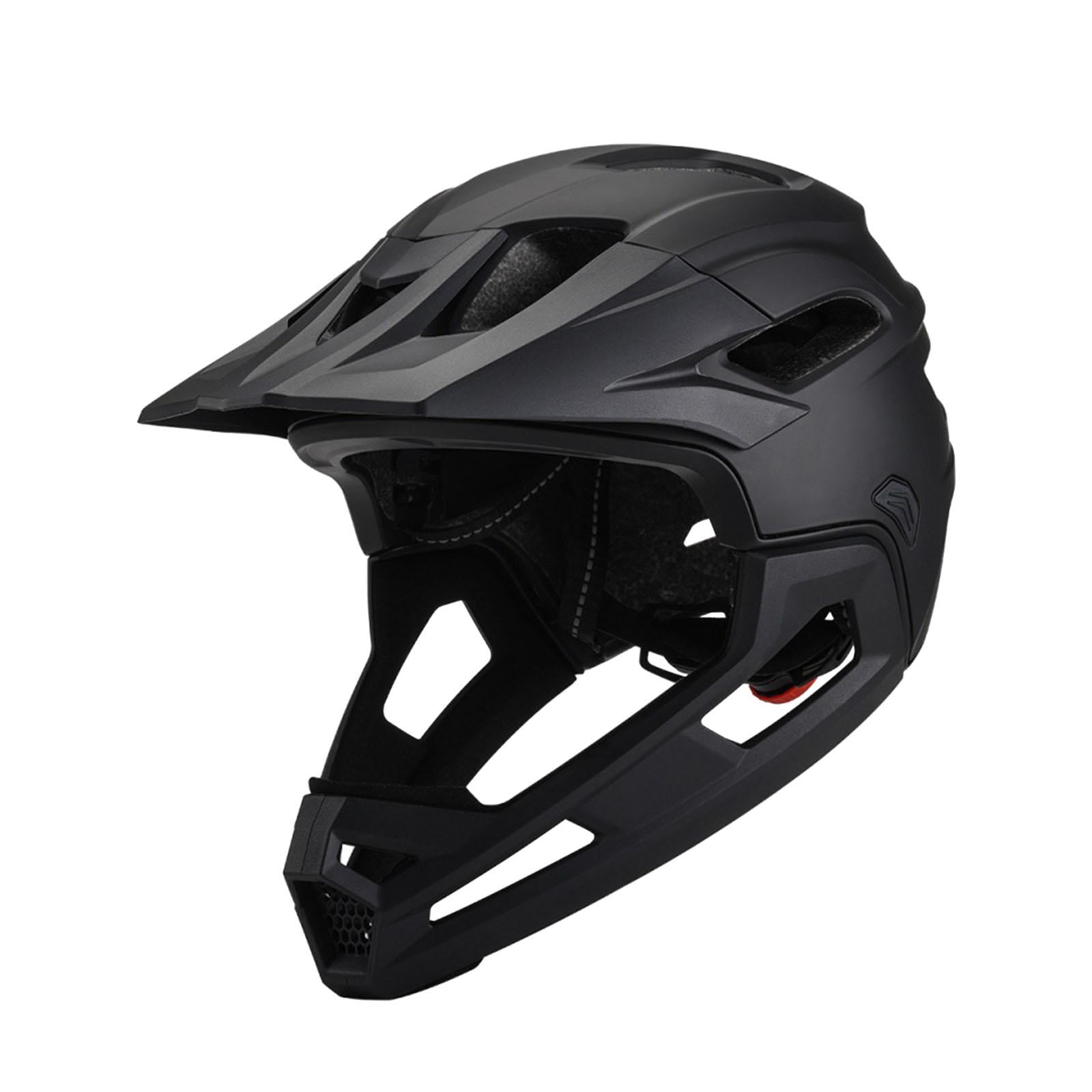 Magideal - Casco De Bicicleta De Cara Completa, Casco De Ciclismo, Gorra Unisex, Cascos Protectores, Accesorios, Casco Ligero Y Cómodo Para Bicicleta De Montaña Negro