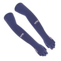 Ioensy - Refrigeración Mangas Del Brazo Guantes Sin Dedos Tatuaje Cubrir Pesca Al Aire Libre Azul