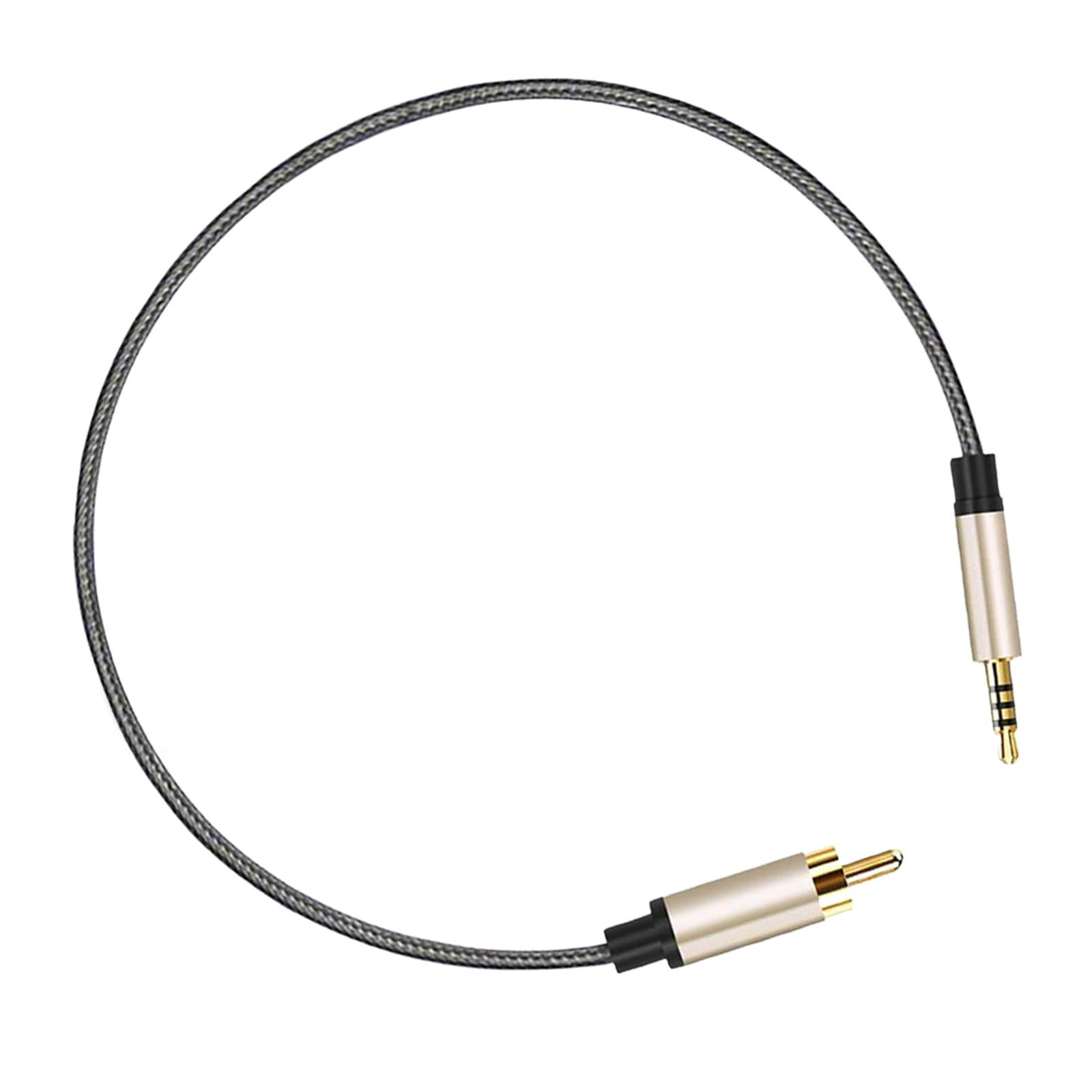 Magideal - Cable De Audio De 3 5 Mm A Rca Adaptador De Transmisión De Señal Estable Con Carcasa De Aleación De Zinc Para Cine En Casa Amplificadores Tab 1 5 Millones 15 M