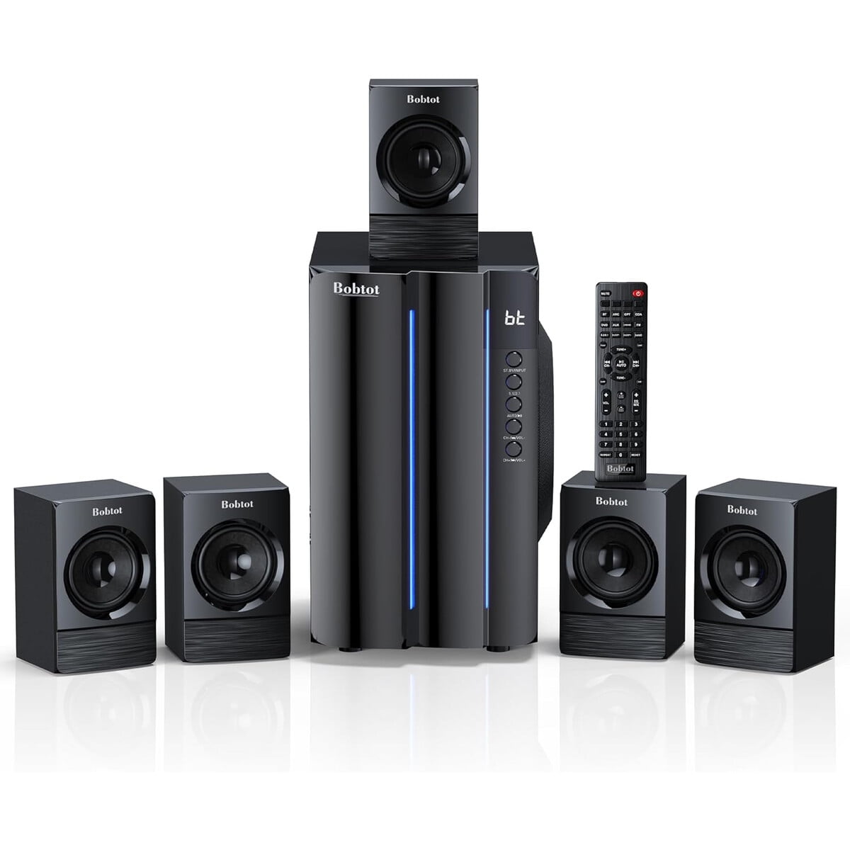 Home Theater Bobtot 5.1 800w Subwoofer 6.5 Bluetooth