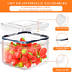 thumbnail image 4 of Juego De 24 Tarros Plasticos Apilables Con Tapa Y Cierre Hermeticos, 4 of 6