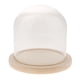 thumbnail image 5 of cúpula de vidrio de madera con base de madera vaso de vidrio cubierta de vidrio florero titular d, 5 of 5