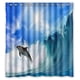 thumbnail image 1 of Cortina de ducha con diseño de delfín, juego de cortinas de baño con ganchos, tamaño 60 x 72 pulgadas, 1 of 3