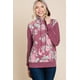 thumbnail image 4 of Sudadera con Capucha en Contraste con Estampado Floral, Ajuste Relajado y Detalle de Puños., 4 of 4