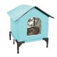 thumbnail image 4 of Casa Para Gatos Portátil E Impermeable Para Exteriores, Ideal Para El Patio Exterior En Invierno, Talla M, Color Azul, 4 of 5