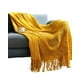 thumbnail image 1 of Mantas para sofas camas u oficinas con Flecos 127x152 cm Amarillo, 1 of 4