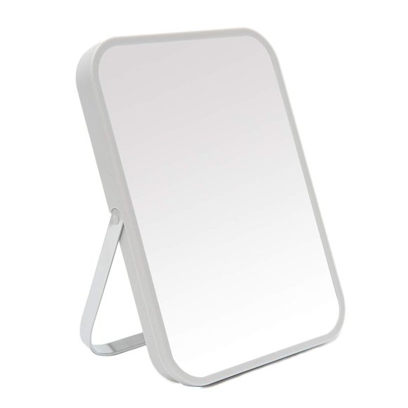 Espejo de Maquillaje YEAKE 20 cm Plegable con Soporte Metálico Gris