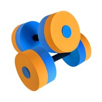 Magideal - Mancuernas Para Ejercicios Acuáticos, Mancuernas Flotantes De Eva, Pesas Portátiles Para Natación, Fitness En Piscina, Entrenamientos De Aeróbic Acuát Naranja Azul