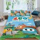 thumbnail image 2 of Leo el Camión Conjunto de sábanas temático, trío de piezas, cómodo y amigable con la piel, diseño único, regalo de decoración para el hogar para familiares, amigos y fans,140cm *210cm, 2 of 6