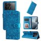 thumbnail image 1 of Funda tipo cartera FOXDOCK para Xiaomi Poco F6 Pro , diseño girasol en relieve, cuero PU, cierre magnético, soporte y tarjetero, 1 of 5