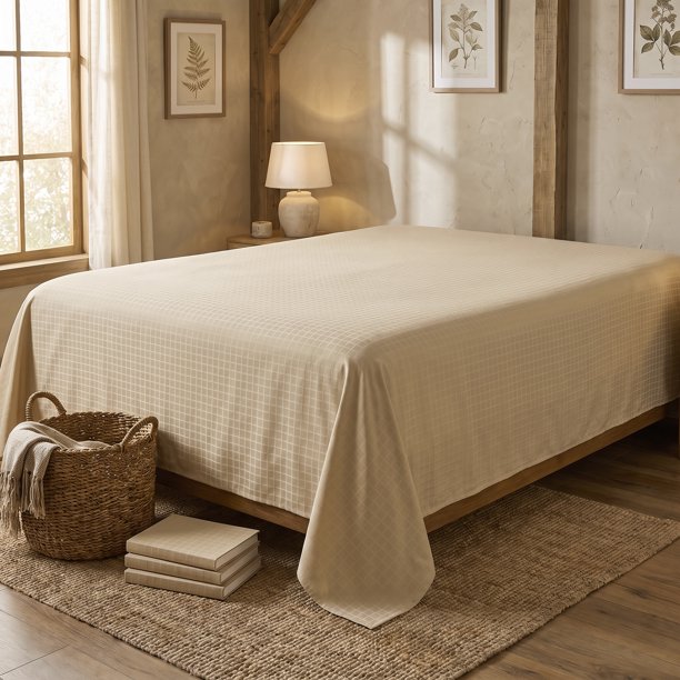 REGALWOVEN Sábana de Gasa de Microfibra, Sábana Transpirable, Ropa de Cama para Dormitorio Amarillo Pálido 96x106in
