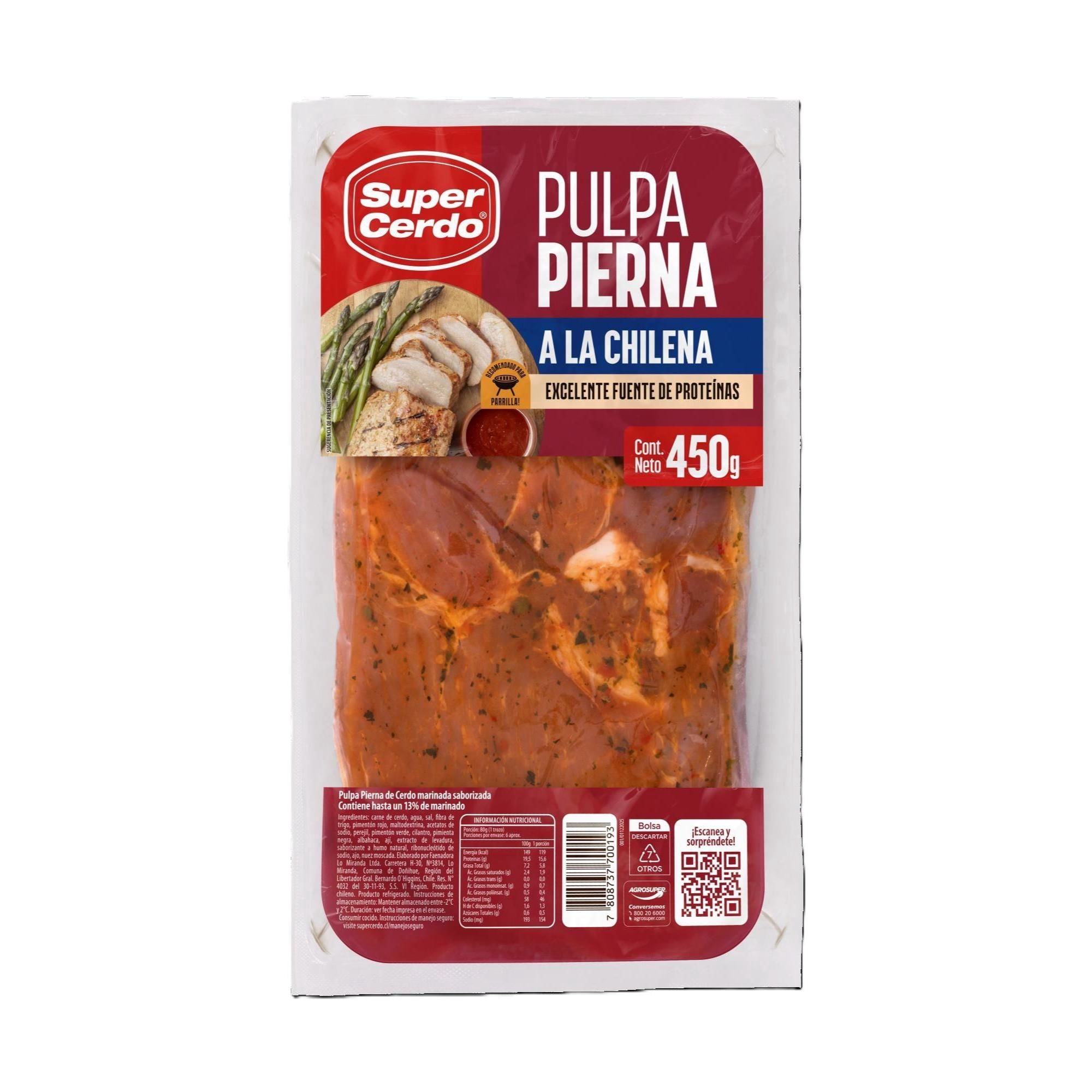 Pulpa De Cerdo Pierna A La Chilena 450 g Super Cerdo
