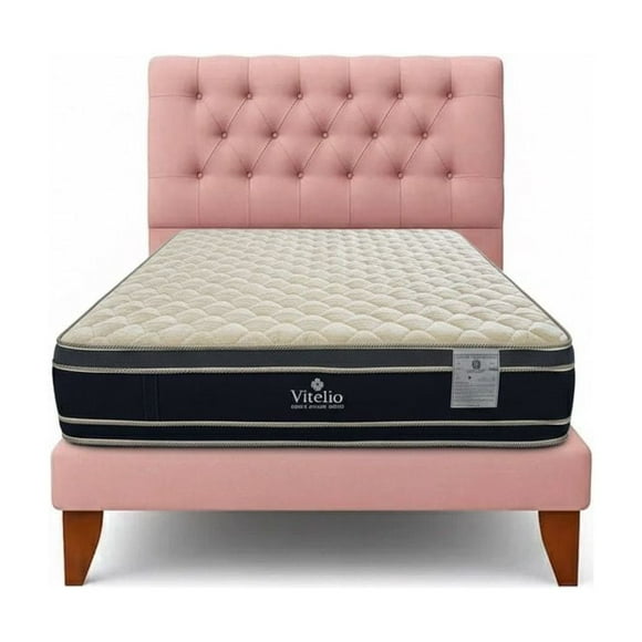 Cama plaza y media + Colchon 1.5 plazas Palo rosa