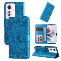 Funda Tipo Cartera Foxdock Para Oppo Reno 11F , Diseño Girasol En Relieve, Cuero Pu, Cierre Magnético, Soporte Y Tarjetero