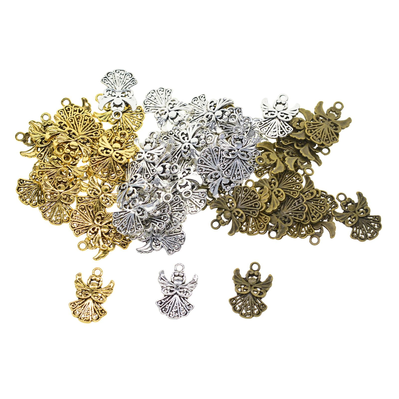 Magideal - 120x Charms Colgantes Cobre Artesanía Religiosa Diy Charms Para Pulseras Pendiente Diseñador Fabricación De Joyas
