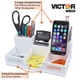thumbnail image 2 of Organizador de Escritorio Victor W9525 Blanco con Soporte para Celular, 2 of 6