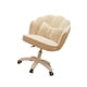 thumbnail image 3 of Silla De Oficina Giratoria Con Ruedas Silla Giratoria Para Sala De Lectura Tocador De Maquillaje Beige, 3 of 5