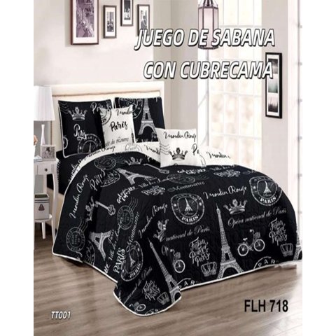 Genérico - Sabana Con Cubrecama Plaza Y Media