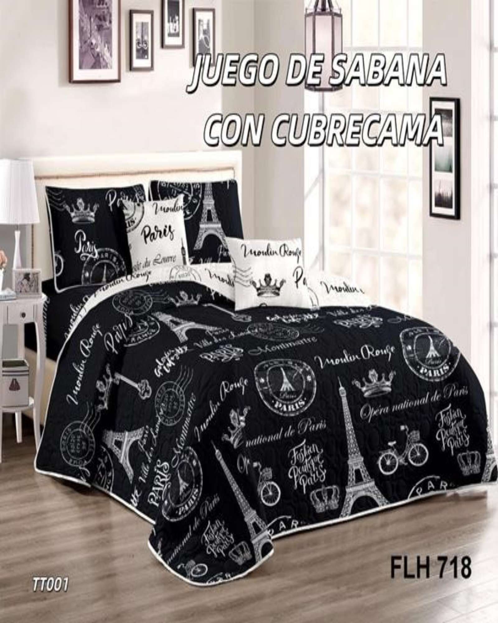 Genérico - Sabana Con Cubrecama Plaza Y Media