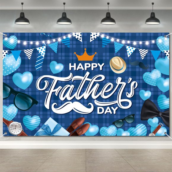 Cartel de fondo Rosulasi Feliz Día del Padre, 180 x 115 cm, azul