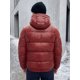 thumbnail image 3 of INSPIRE CHIC Chaqueta Acolchada de Invierno para Hombre con Capucha Ajustable y Cremallera a Prueba de Viento S Rojo, 3 of 6