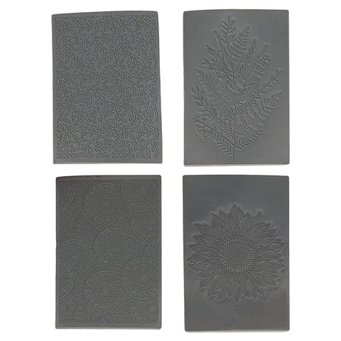 Bothyi - 4 Láminas De Textura De Arcilla Polimérica Para Estampado De Fondant, Tapete De Textura Boho Fácil De Usar