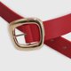thumbnail image 3 of Cinturón Mujer Hebilla Cuadrada Grande Elegante 110cm rojo Talla Única, 3 of 4