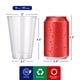 thumbnail image 3 of Vasos de plástico Jolly Chef, 400 ml, transparentes, paquete de 50 unidades, para fiestas, 3 of 7