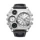 thumbnail image 1 of Oulm Reloj Deportivo para Exteriores con Brújula Analógico Correa de Cuero Blanca/negra/marrón Cuatro Subesferas Reloj para Hombre Reloj Deportivo Reloj Militar Reloj Mecánico para Hombre, 1 of 6