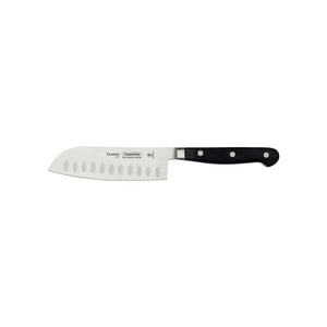 Cuchillo Santoku Tramontina Century Con Lámina En Acero Inoxidable Y Mango En Policarbonato Negro Y Fibra De Vidrio 5""
