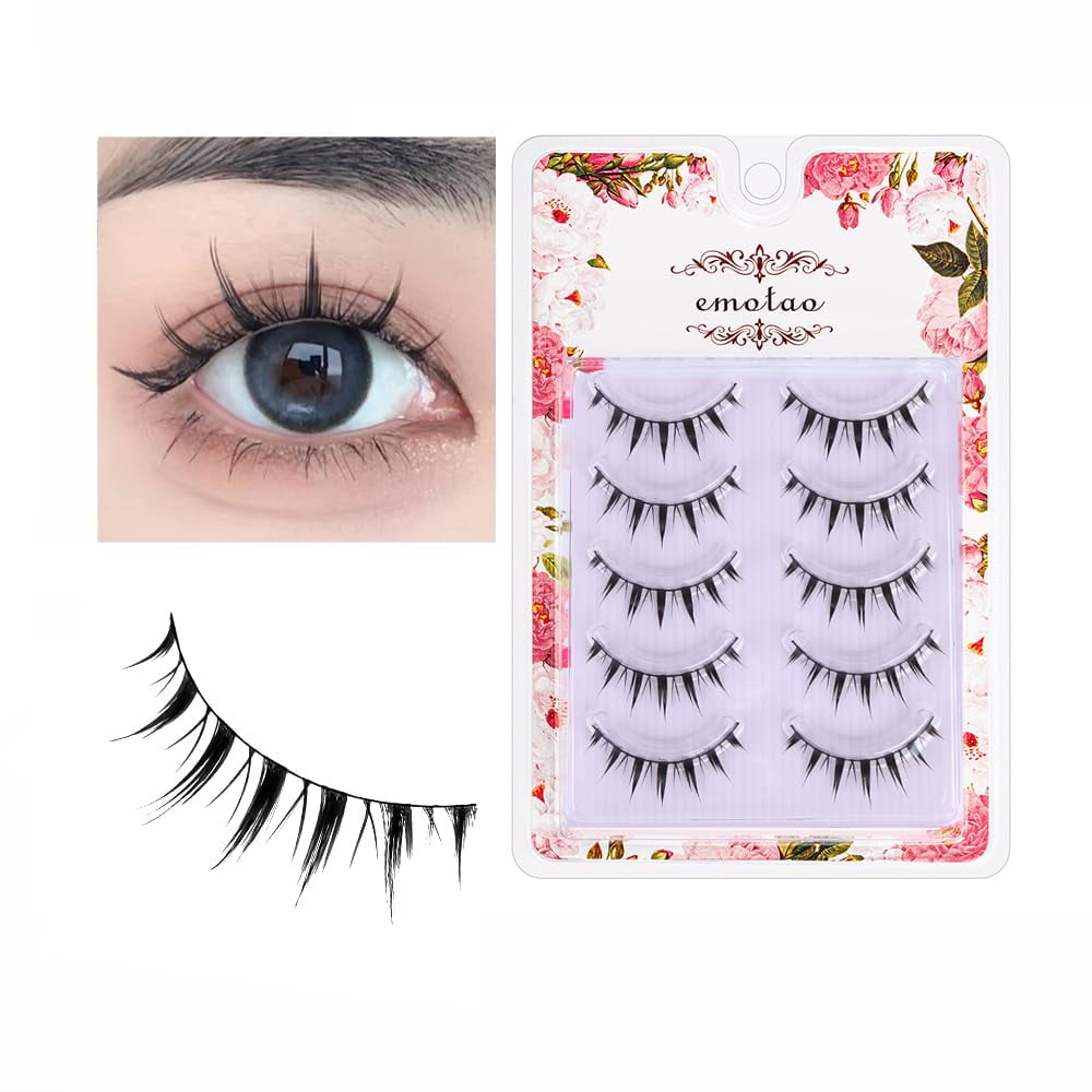 Pestañas Postizas Emotao, Estilo Manga, Cosplay, Estilo Japonés, 5 Pares