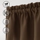 thumbnail image 2 of Valance cortinas oscurecimiento Valances de bolsillo de varilla sólida para sala de estar y dormitorio, 45 * 145cm marrón, 1 panel, 2 of 3