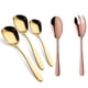 thumbnail image 1 of Set de 3 Cubiertos para Servir Ensalada Unbranded Acero Inoxidable Dorado y Oro Rosa 30,7 cm, 1 of 3
