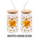 thumbnail image 2 of Vaso de vidrio Silver Buffalo Luke's Diner 473 ml con tapa de bambú, 2 of 5