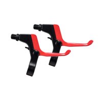 Magideal - 2 Palancas De Freno Para Bicicletas Infantiles, Frenos De Bicicleta Para Niños, Empuñaduras De Bicicleta Universales Fabricadas En Aleación De Alumini Negro Rojo