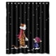 thumbnail image 1 of Cortina de ducha de día de nieve de Calvin y Hobbes con ganchos, tamaño 60 x 72 pulgadas, 1 of 3