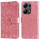 thumbnail image 3 of Funda tipo cartera FOXDOCK para Xiaomi Poco M6 Pro 4G , diseño girasol en relieve, cuero PU, cierre magnético, soporte y tarjetero, 3 of 5