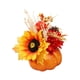thumbnail image 4 of Calabaza Artificial Con Flores De Otoño Para Acción De Gracias Manualidades DIY Chimenea Naranja 22cmx20cm, 4 of 5