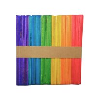Disparo - Paletas De Helado Multicolor Madera Para Manualidades 50 Pzs