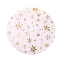 Bothyi - Falda De Árbol De Navidad Alfombra Redonda Cálida Para Árbol De Navidad Para Interiores Y Exteriores Vacaciones De Año Nuevo 120 Cm Dorado